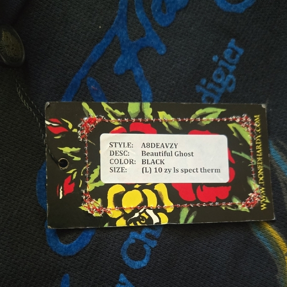 Ed Hardy Black and Pink Skull Long Sleeve Tee - Picture 7 of 15